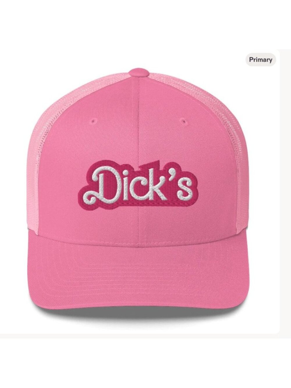 Dick's Doll Hot Pink Trucker Hat, Phish Dicks, Pink Women's Hat, Concert Hat,